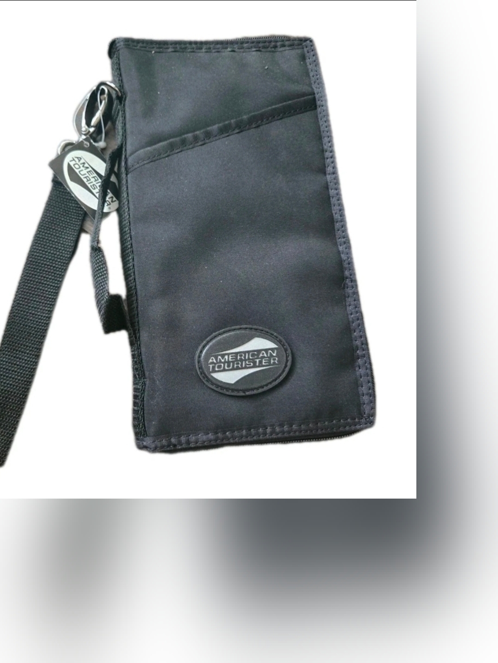 American Tourister Travel Wallet Passport Ticket Holder Document Organizer Black